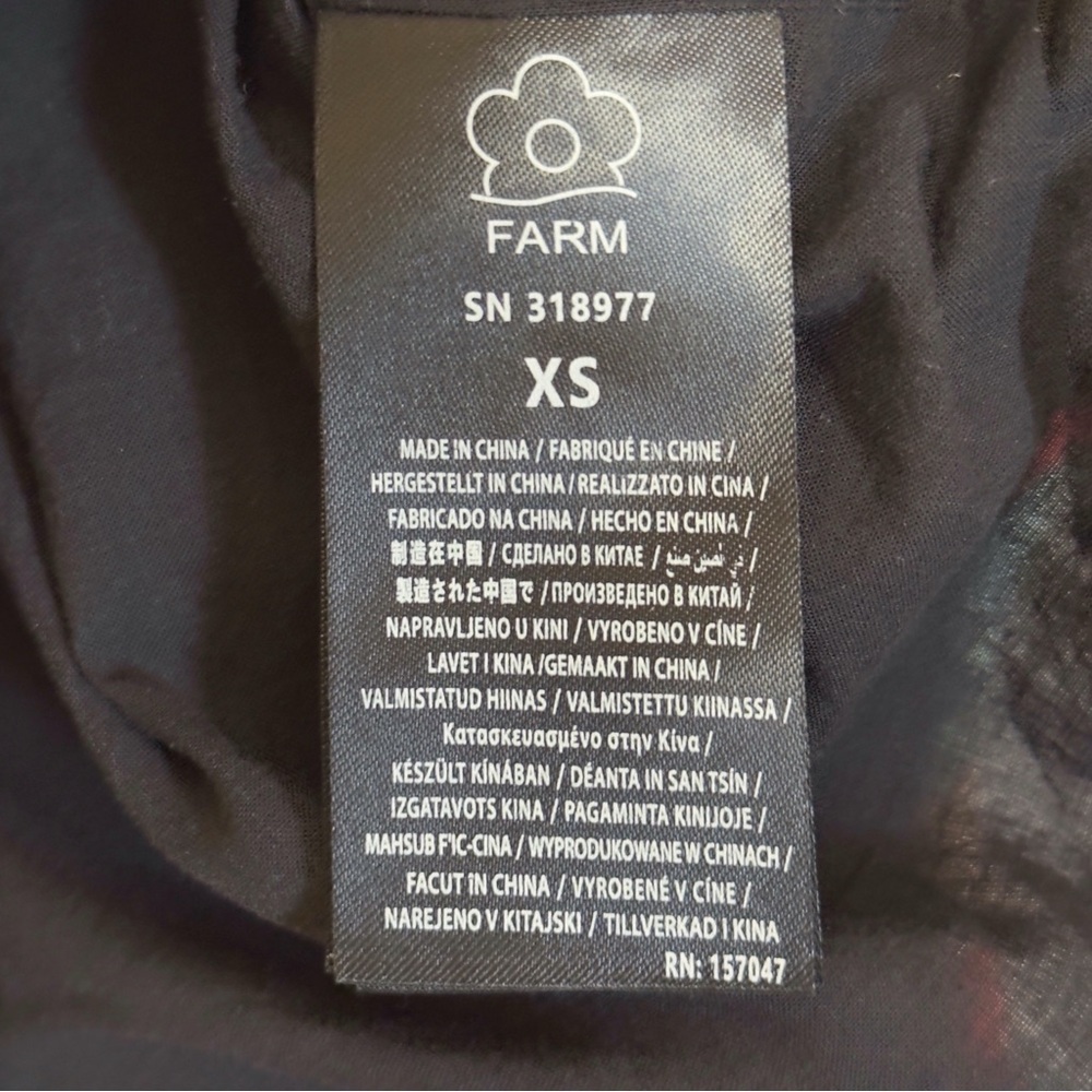 Farm Rio Black Linen Colored Striped Mini Dress Size XS - Picture 6 of 8